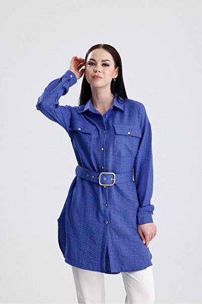 ikomteks Cămașă de in cu curea