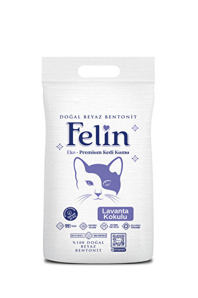 FELİN Lavanta Kokulu Topaklanan Ince Taneli Kedi Kumu 15 Kg
