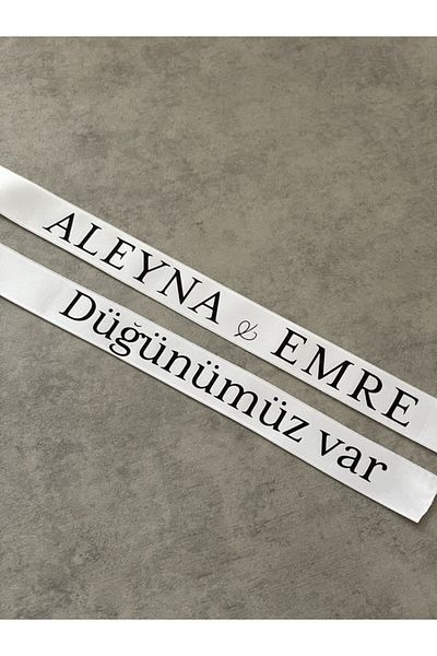 İsabella Accessories Bride and Groom Bride Carriage Ornament Ribbon 2 Pieces