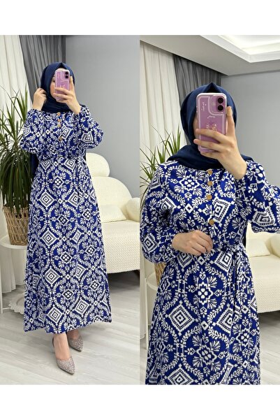 suphan tekstil فستان فيسكوز بأزرار من TESETTÜR