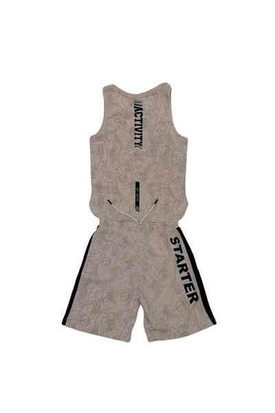 nk kids Boy's Double Suit Athlete- T-Shirt Beige 8-14 Years