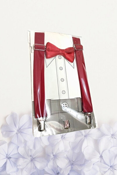 Nacar Erkek Çocuk 23 Nisan Ayarlamalı Papyon Ve Askı Takımı Gösteri Kutlama R24