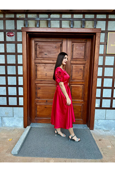 DINA FASHION ✨ Zarif Dantel Detaylı Uzun Abiye Elbise