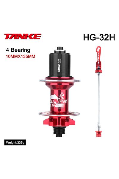TANKE 32h Red Rear Qr 120 Click Hub Bearing Mtb Hub Front Rear 32 36 Holes Disc Brake Bicycle Hubs 7
