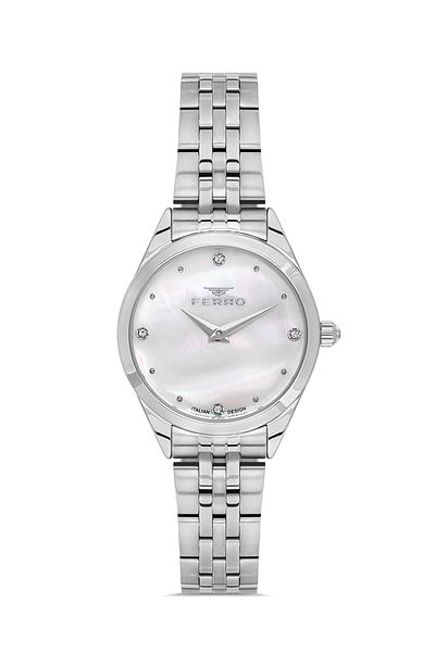 FERRO Silver Steel Band Women's Watch Fl40141A-A