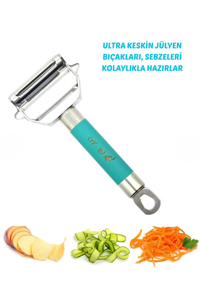 OY-Bİ Pratik Paslanmaz Çelik Turbo Jülyen Meyve Sebze Soyucu Kesici Doğrayıcı