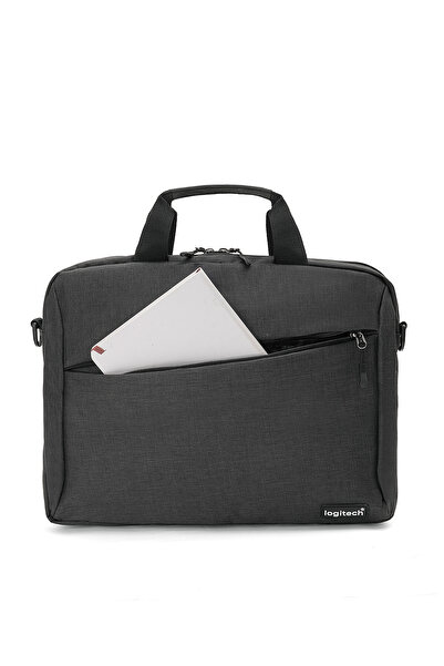 logitech Orijinal 15.6" inç Siyah Kumaş Notebook İş ve Günlük Kullanım Laptop Bilgisayar Evrak Çantası