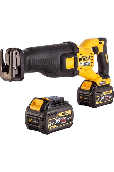 Dewalt منشار دي والت ٥٤ فولت XR FlexVolt Recipe - مُجهّز ببطاريتين، أصفر/أسود، DCS388T2-GB، ضمان لمدة ٣ سنوات