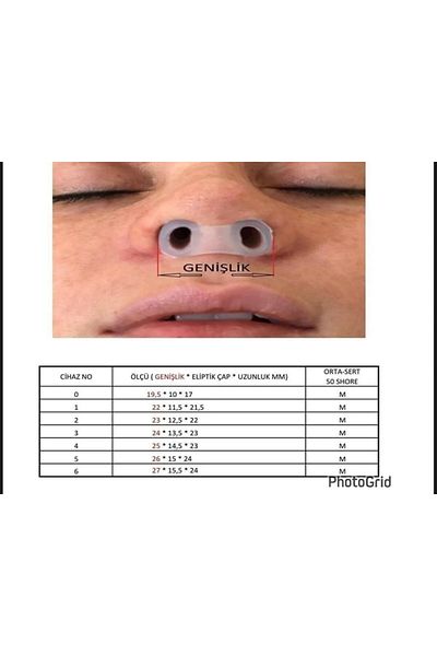 TELEPATİ MEDİKAL مثبّت الأنف المشكل الأنف 0-6 رقم شريط جمالي مع هدية