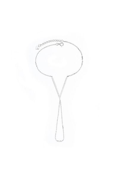 delis Bratara Argint 925, Jw1204, Model Elegant In V, Placata Cu Rodiu