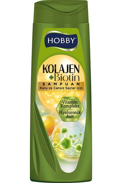 Hobby Shampoo for Dry and Lifeless Hair Collagen&Vitamin&Hyaluronic Acid 480 ml 6 Pcs
