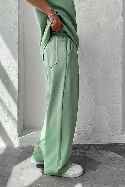 HAFKAGİYİM Mint Green Cozy Premium Σχεδιασμένη φαρδιά αθλητική φόρμα
