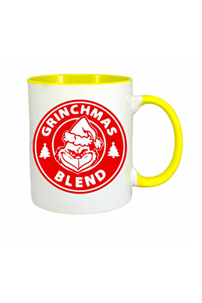 OEM Cana personalizata cu maner galben de Craciun Grinch, INOVATIX®. 330 ml