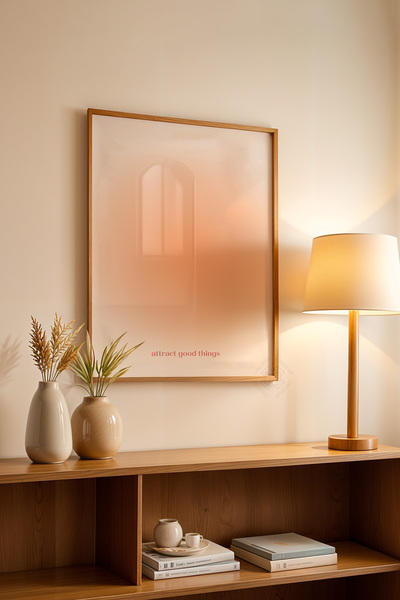 Basquiart Poster din seria Aura cu ramă din lemn, numărul picturii: 179