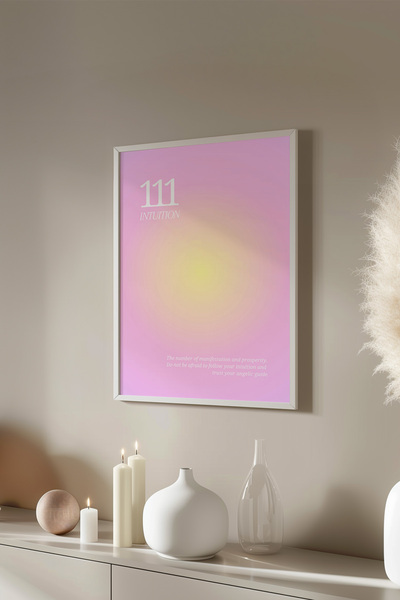 Basquiart Poster cu ramă albă din seria Aura, Nr. tablou: 163