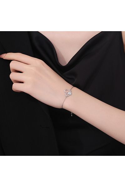 delis Bratara Argint 925, Jw1201, Model Inima, Placata Cu Rodiu