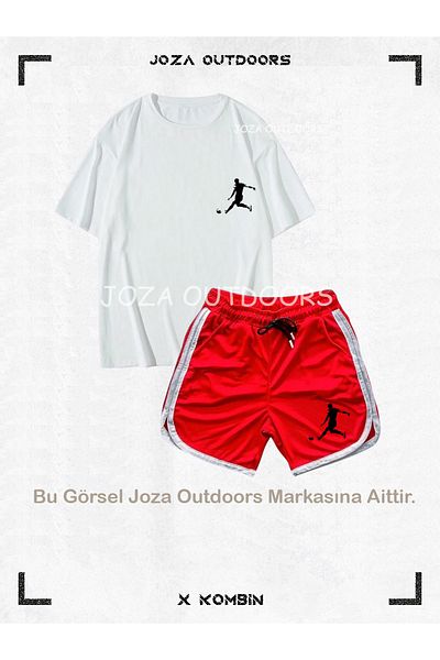 Jobia Outdoors Unisex Men's Football Player Printed Design Summer Shorts Oversize Tshirt Set of 2