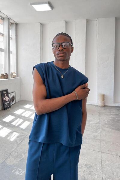 HAFKAGİYİM Indigo Cozy Premium Basic Tank Top