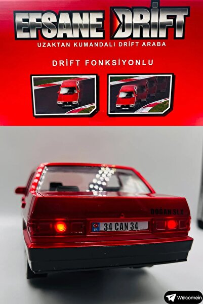 SCOWETTO Uzaktan Kumandalı Tofaş Araba Şarjlı Işıklı Drift Atabilen Yedek Lastikli 360 Hareket Full Fonksiyon