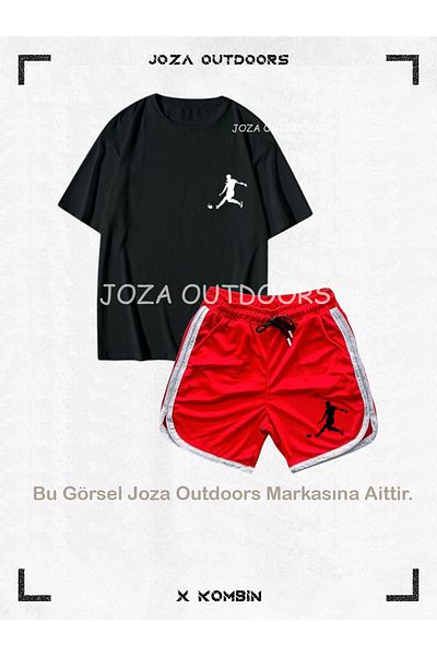 Jobia Outdoors Unisex Men's Football Player Printed Design Summer Shorts Oversize Tshirt Set of 2