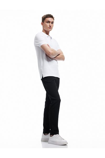 Koton Παντελόνι Chino Slim Fit με κανονική λεπτομέρεια στην τσέπη στη μέση