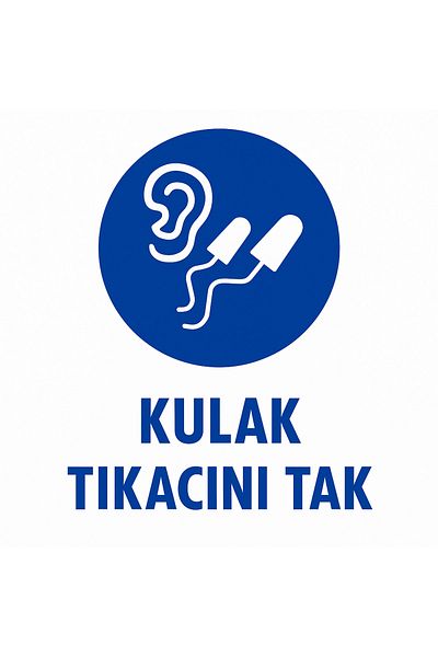Gündoğdu Warning Sign'Plug Your Ears' 23X35 cm
