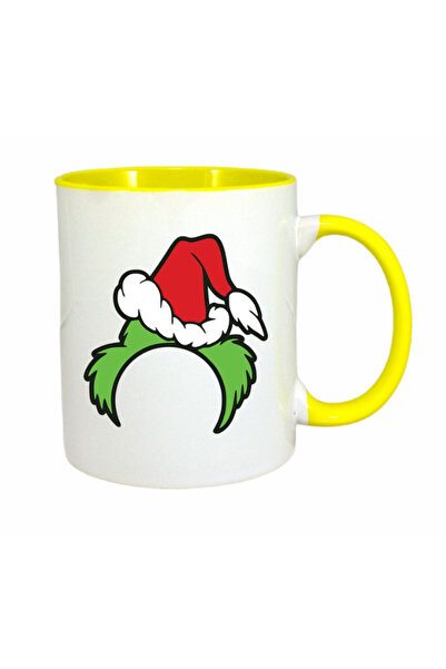 OEM Cana personalizata cu maner galben de Craciun Grinch, INOVATIX®. 330 ml