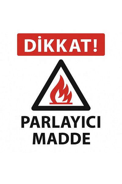 Gündoğdu Warning Sign'Attention Shining Substance' 23X35 cm