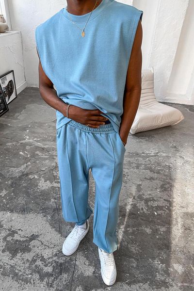 HAFKAGİYİM Baby Blue Cozy Premium Φούτερ με ελαστικά πόδια