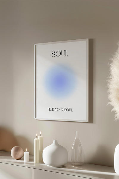 Basquiart Poster cu ramă albă din seria Aura, Nr. tablou: 156