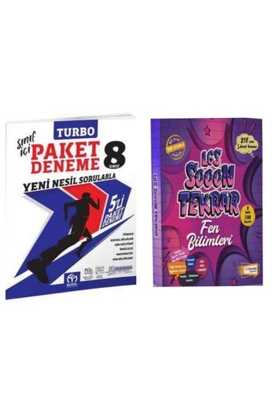 MODEL EĞİTİM YAYINCILIK 8. SINIF TURBO 5'li PAKET DENEME Ve Son Tekrar Fen Bi...