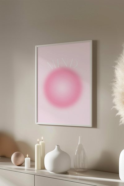 Basquiart Poster cu ramă albă din seria Aura, numărul picturii: 112