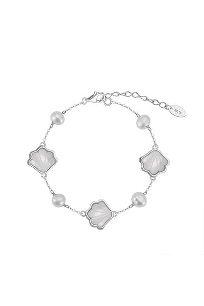delis Bratara Din Argint 925 Pentru Dama, Jw1548, Model Scoica, Placata Cu Rodiu