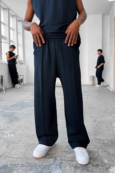 HAFKAGİYİM Μπλε Navy Cozy Premium Φαρδιά Φούτερ