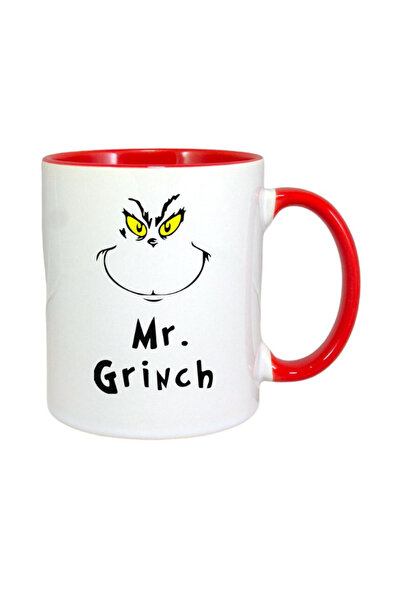 OEM Cana personalizata Grinch Craciun cu maner rosu, INOVATIX®. 330 ml