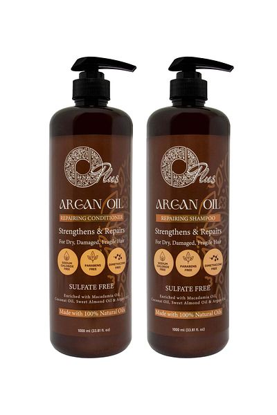 Oplus Argan Oil Hair Care Duo: Shampoo and Conditioner Set (1000ml each)