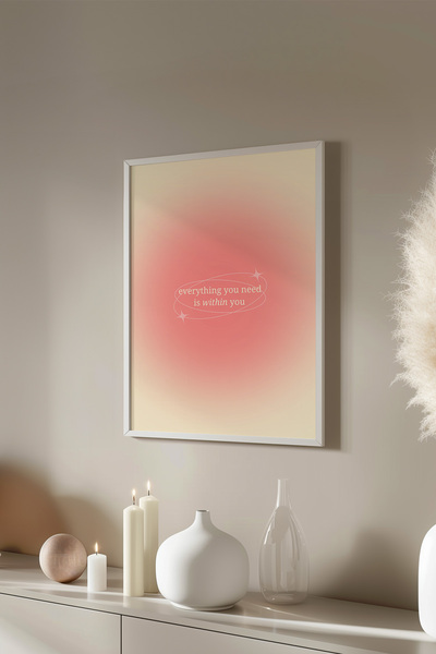 Basquiart Poster cu ramă albă din seria Aura, numărul picturii: 172