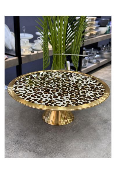 ACAR Passifolia Rotating Cake Stand Leopard