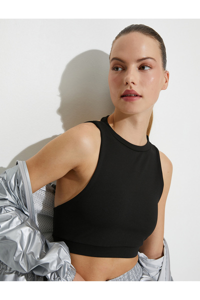 Koton Sport-BH, Neckholder, dicke Träger, schmale Passform, unbedeckt