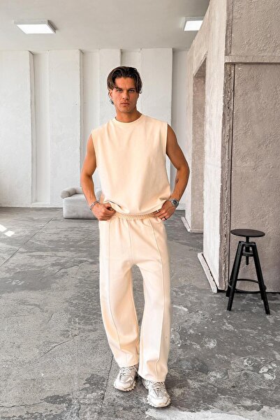 HAFKAGİYİM Κρεμ Cozy Premium Φαρδιά Φούτερ