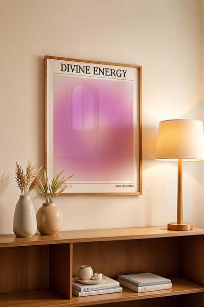 Basquiart Poster din seria Aura cu ramă din lemn, numărul tabloului: 139