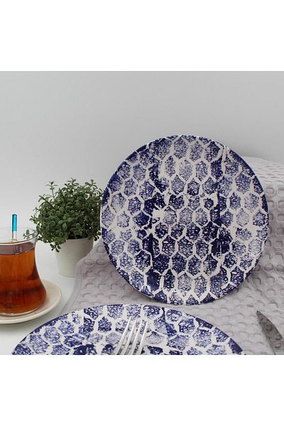 Arna Porselen Snake 20 cm Cake Plate Blue