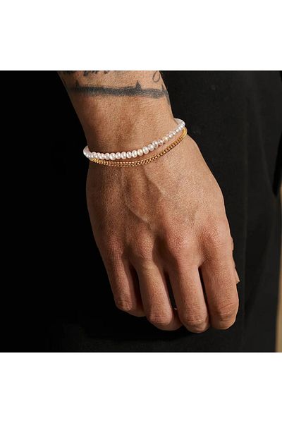 delis Bratara Din Argint 925 Pentru Dama, Jw1556, Model Cu Perle, Placata Cu Rodiu