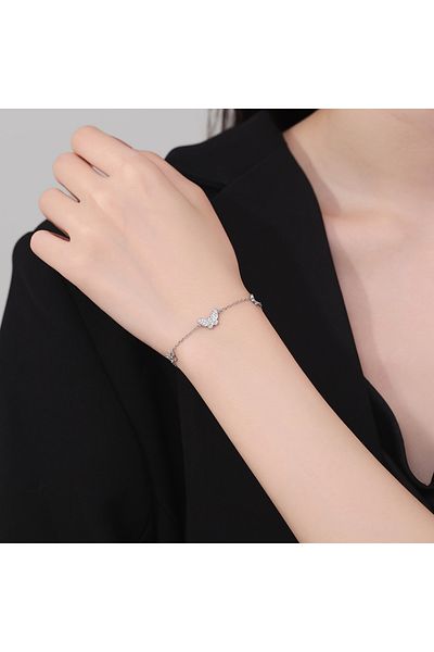 delis Bratara Argint 925, Jw1230, Model Fluturasi, Placata Cu Rodiu