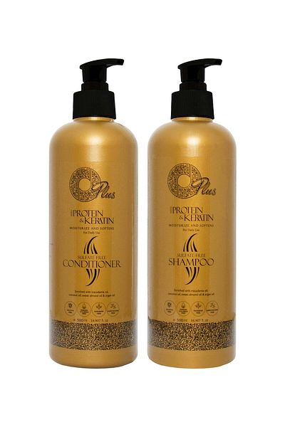 Oplus Protein & Keratin Hair Care Duo: Shampoo and Conditioner Set (500ml each)