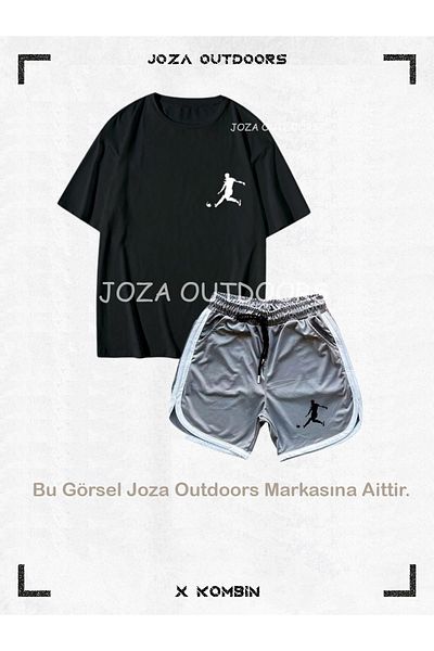 Jobia Outdoors Unisex Men's Football Player Printed Design Summer Shorts Oversize Tshirt Set of 2