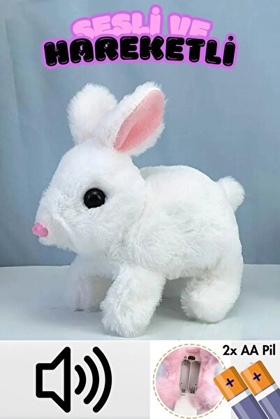 SCOWETTO Peluş Sesli Ve Hareketli Tavşan Çok Fonksiyonlu Kulakları Ve Hareketleri Oyuncak