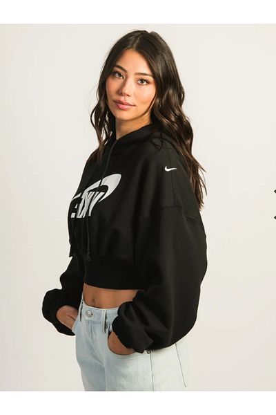 Nike Sportswear Loose Cut Crop French Terry Fabric Women's Hooded Sweatshirt' Aslan Sport