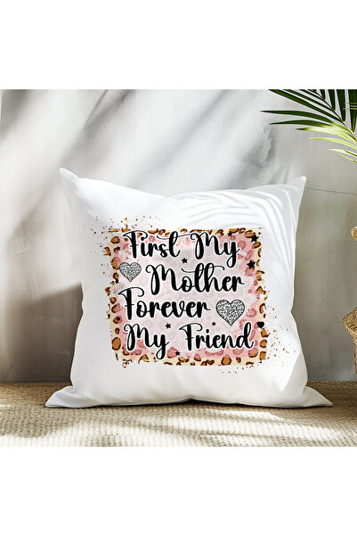 qoeuyl boutique My Mother Forever No:2 Друкована подушка з наповнювачем з пол...