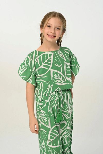 HAUSEkids 3-8 Years Old Marmaris Girl's Trousers Suit - Green